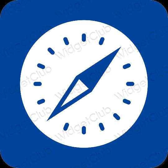 Estetico blu Safari icone dell'app