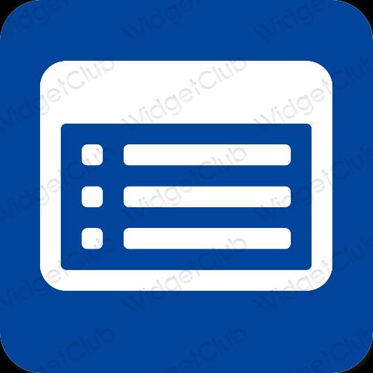 Estético azul Calendar iconos de aplicaciones