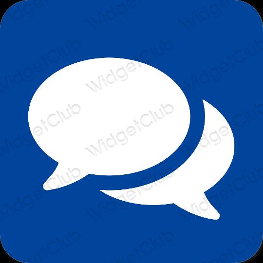 Estetik mavi Messages uygulama simgeleri