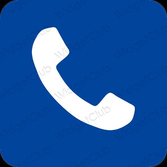 Estetic albastru Phone pictogramele aplicației
