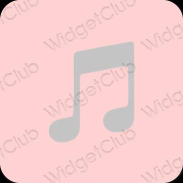 Естетски розе Music иконе апликација