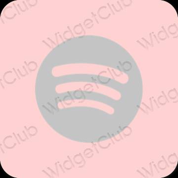 Aesthetic pink Spotify app icons