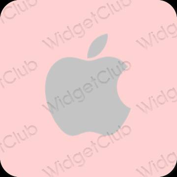 Estético rosa Apple Store iconos de aplicaciones