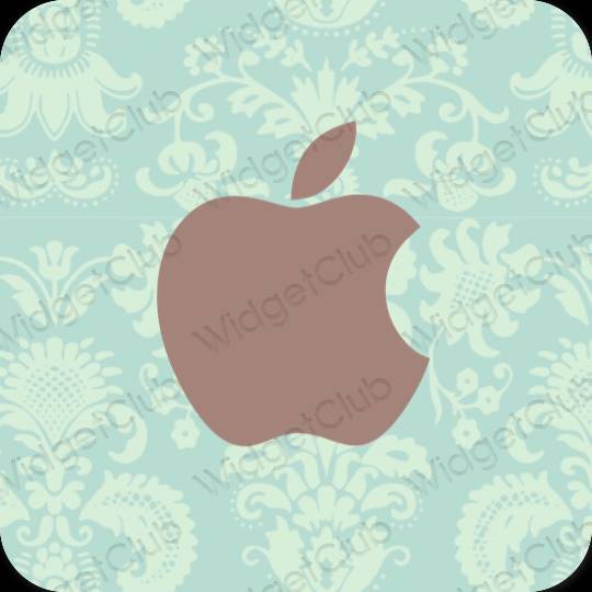 Estetik coklat Apple Store ikon aplikasi