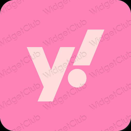 Æstetisk lilla Yahoo! app ikoner