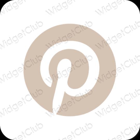 Esthétique beige Pinterest icônes d'application