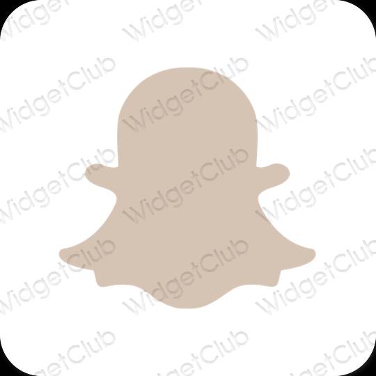 Estetisk beige snapchat app ikoner