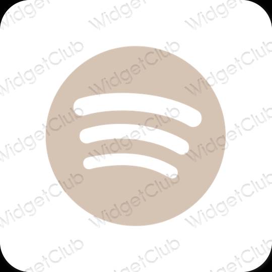 Estetik kuning air Spotify ikon aplikasi