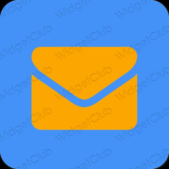 Esthétique bleu fluo Gmail icônes d'application
