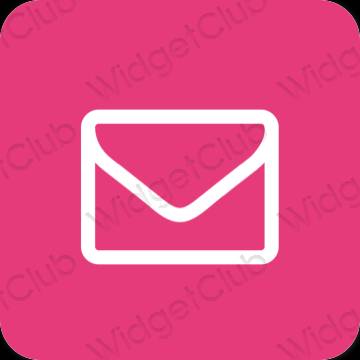 Estetyka fioletowy Mail ikony aplikacji