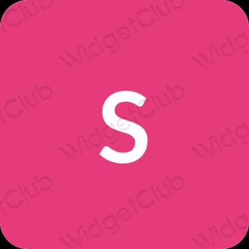 Æstetisk neon pink SHEIN app ikoner