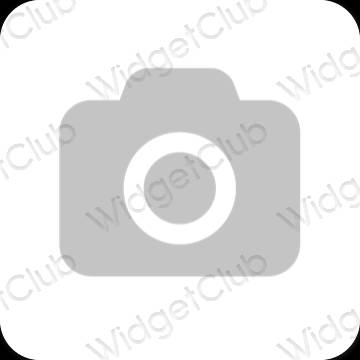 Ästhetisch grau Camera App-Symbole