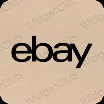 Esztétika bézs eBay alkalmazás ikonok