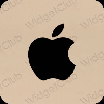 Estetický béžový Apple Store ikony aplikací