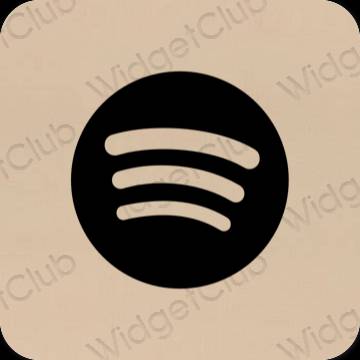Estetis krem Spotify ikon aplikasi