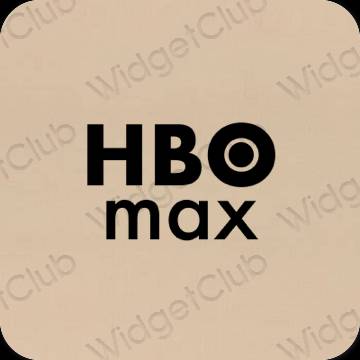 Esztétika bézs HBO MAX alkalmazás ikonok
