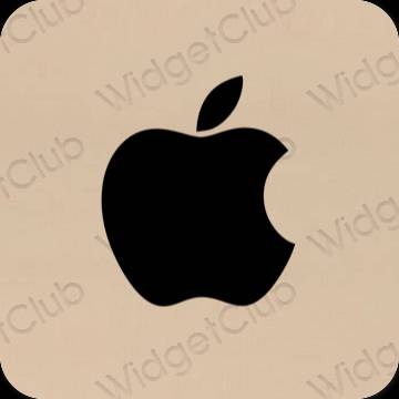 Stijlvol beige Apple Store app-pictogrammen