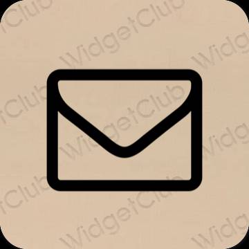 Estetsko bež Mail ikone aplikacij