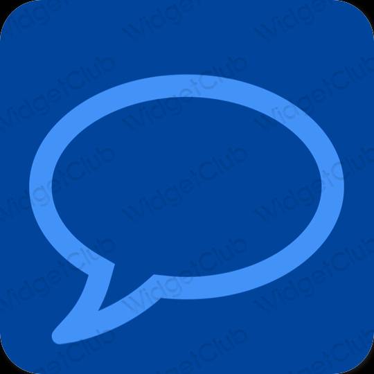 Естетичен син Messages икони на приложения