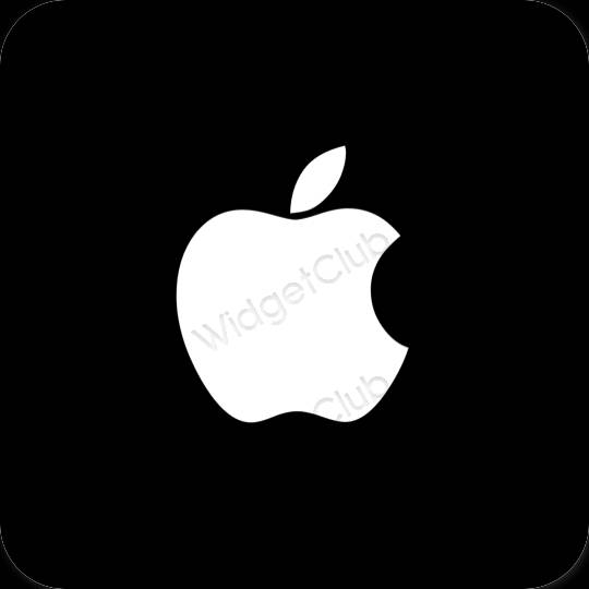 Æstetisk sort Apple Store app ikoner