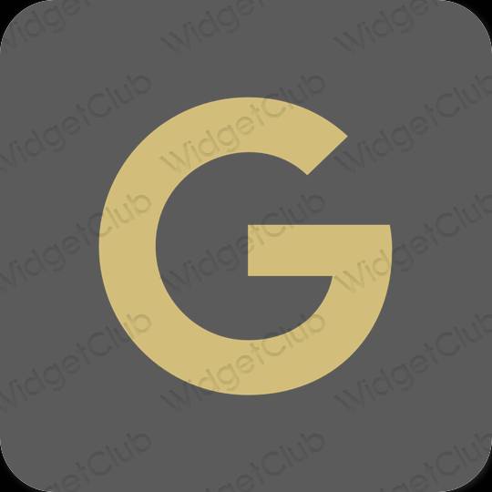 Estetic gri Google pictogramele aplicației