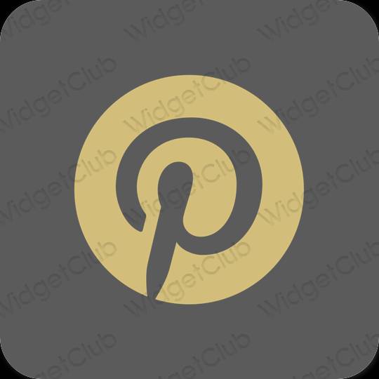 Естетски сива Pinterest иконе апликација