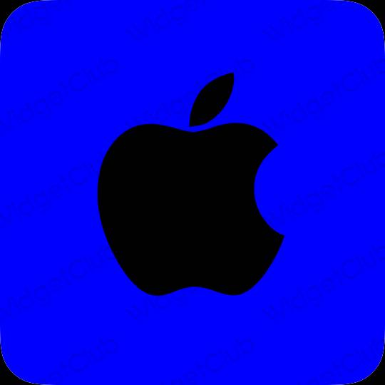 Aesthetic blue Apple Store app icons