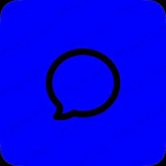 Aesthetic blue Messages app icons