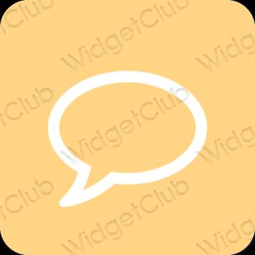 Ästhetisch braun Messages App-Symbole