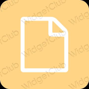 Estetyka brązowy Notes ikony aplikacji