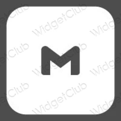 Esthétique grise Gmail icônes d'application