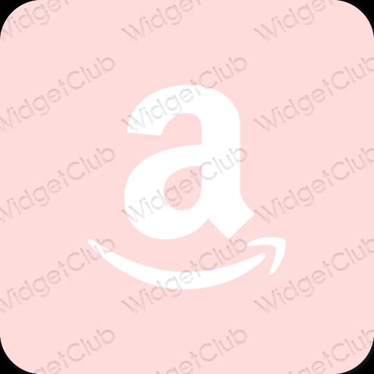 Esthétique rose pastel Amazon icônes d'application