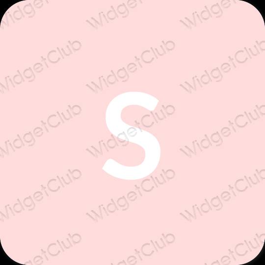 Estetyka pastelowy róż SHEIN ikony aplikacji