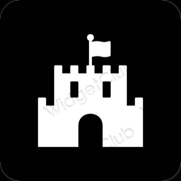 Estetico Nero Disney icone dell'app