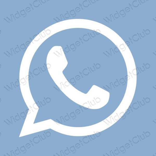 Estetski pastelno plava Messenger ikone aplikacija