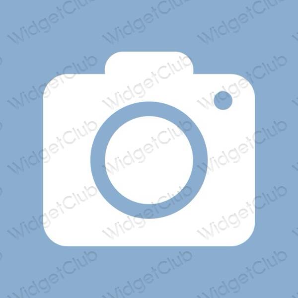 Estetico blu pastello Camera icone dell'app