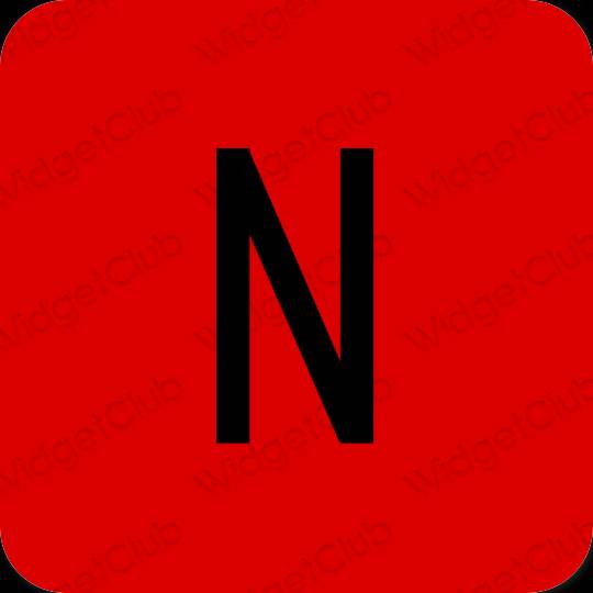 Estetic roșu Netflix pictogramele aplicației