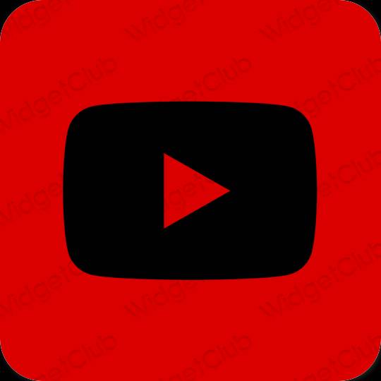 Estetic roșu Youtube pictogramele aplicației
