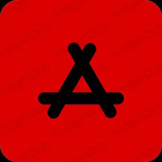 Estetik qırmızı AppStore proqram nişanları