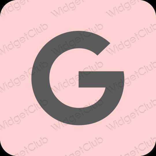 Estetic roz Google pictogramele aplicației