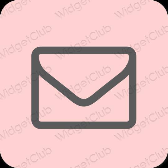 Estético rosa Mail ícones de aplicativos