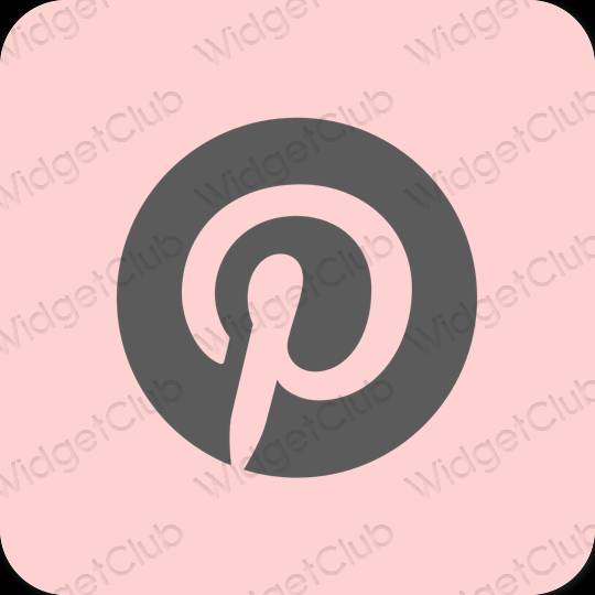 Estetic roz Pinterest pictogramele aplicației