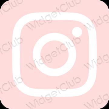 Estetski pastelno ružičasta Instagram ikone aplikacija