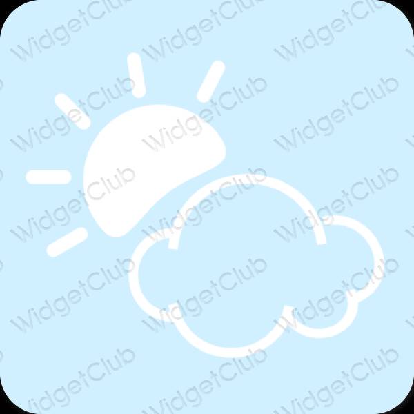 Estetski ljubičasta Weather ikone aplikacija
