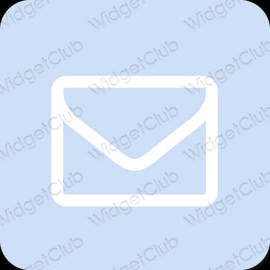 Thẩm mỹ màu xanh pastel Mail biểu tượng ứng dụng