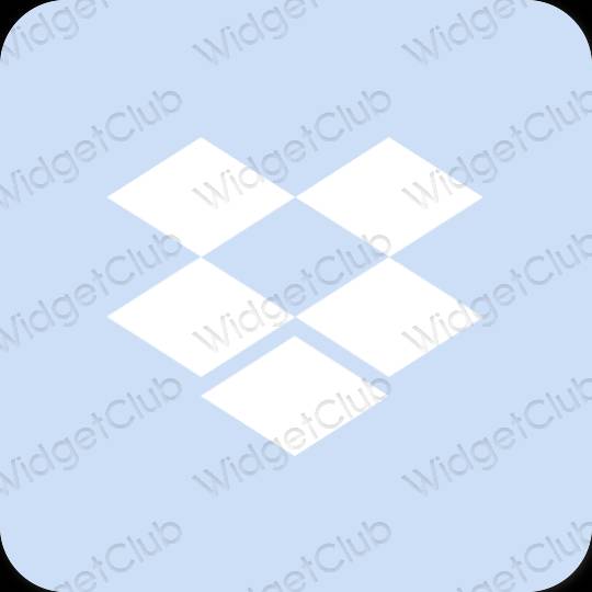 Estetski pastelno plava Dropbox ikone aplikacija