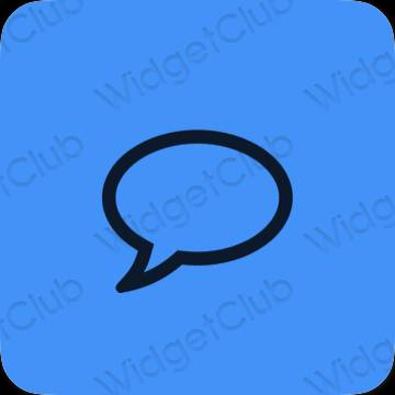 Stijlvol neonblauw Messages app-pictogrammen