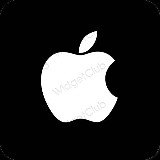 Esthétique noir Apple Store icônes d'application