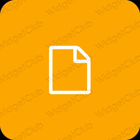 Estetisk orange Notes app ikoner