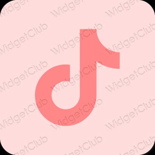 Æstetisk pastel pink TikTok app ikoner